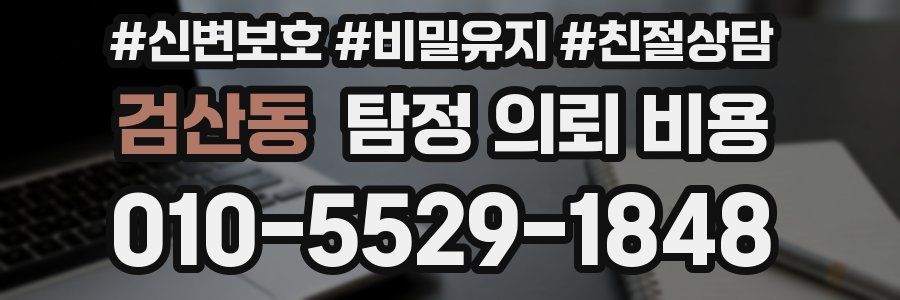 검산동 탐정 의뢰 비용