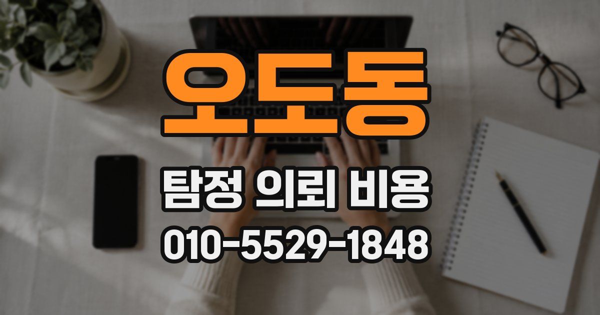 오도동 탐정 의뢰 비용