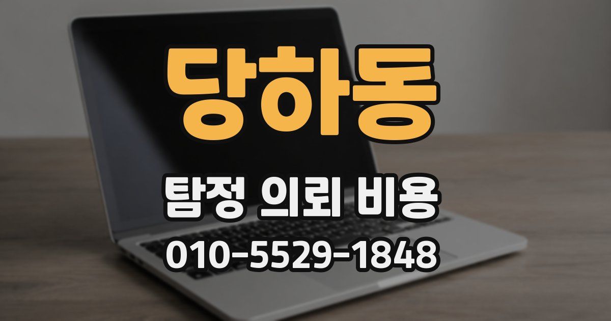 당하동 탐정 의뢰 비용