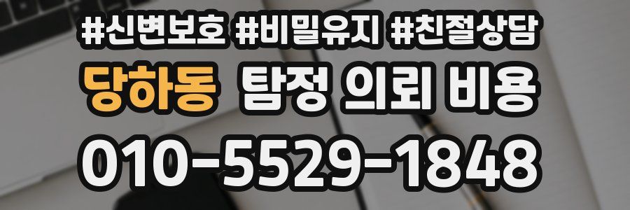 당하동 탐정 의뢰 비용