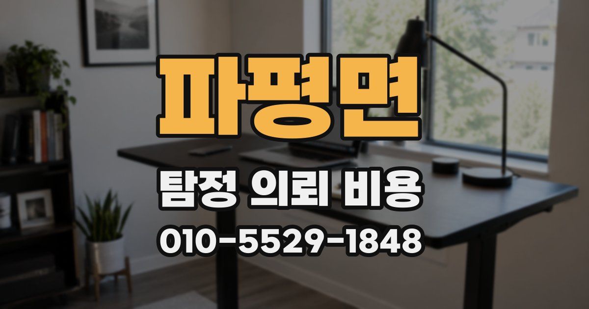 파평면 탐정 의뢰 비용