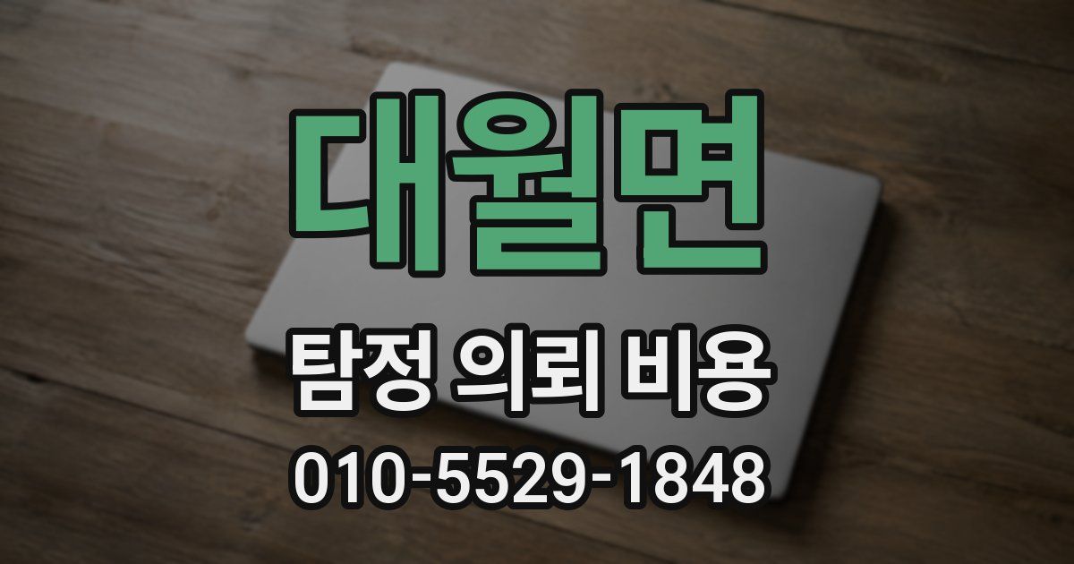 대월면 탐정 의뢰 비용