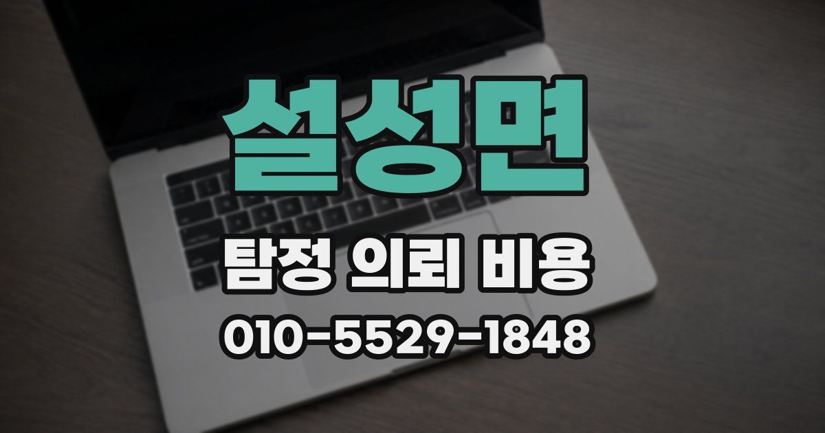 설성면 탐정 의뢰 비용
