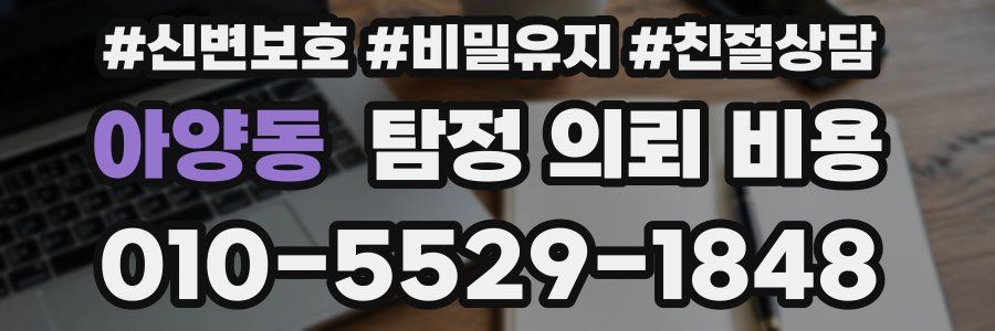 아양동 탐정 의뢰 비용