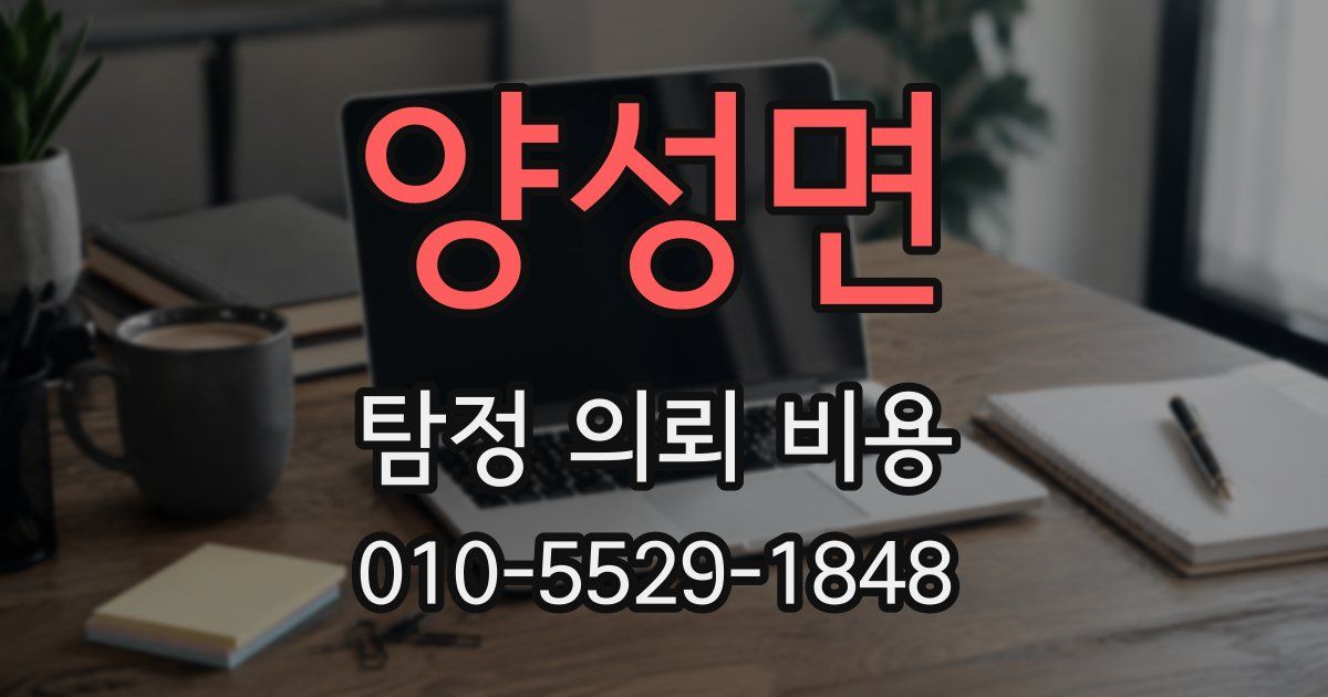 양성면 탐정 의뢰 비용