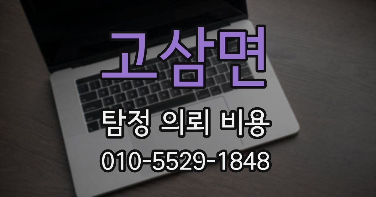 고삼면 탐정 의뢰 비용