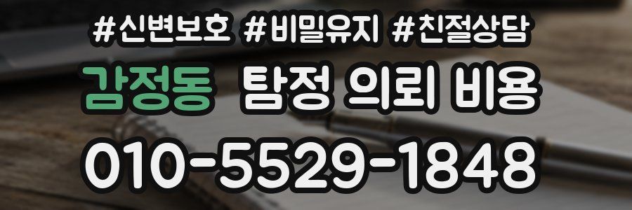 감정동 탐정 의뢰 비용