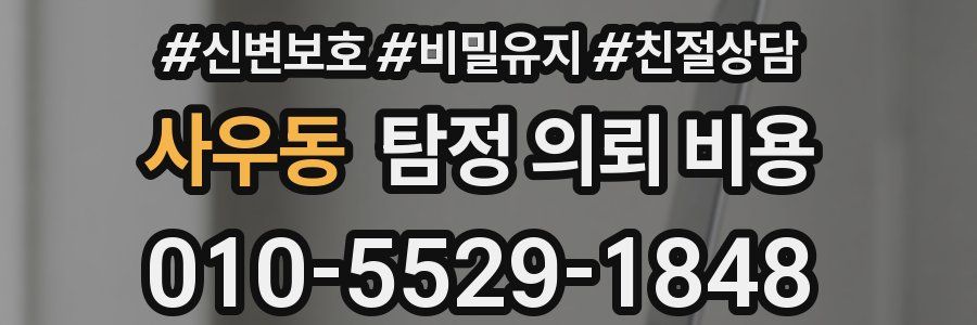사우동 탐정 의뢰 비용