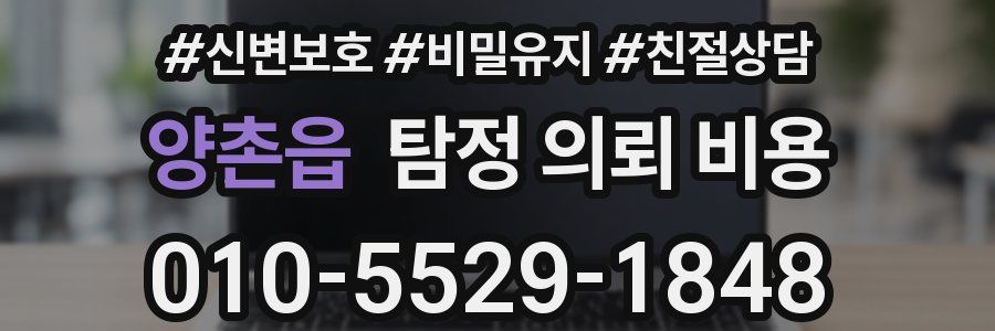 양촌읍 탐정 의뢰 비용