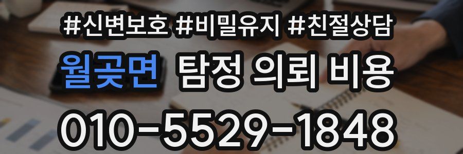 월곶면 탐정 의뢰 비용