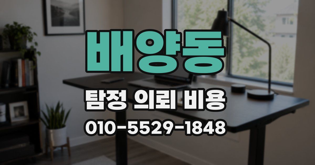 배양동 탐정 의뢰 비용