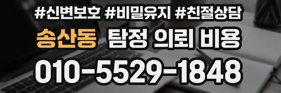 송산동 탐정 의뢰 비용