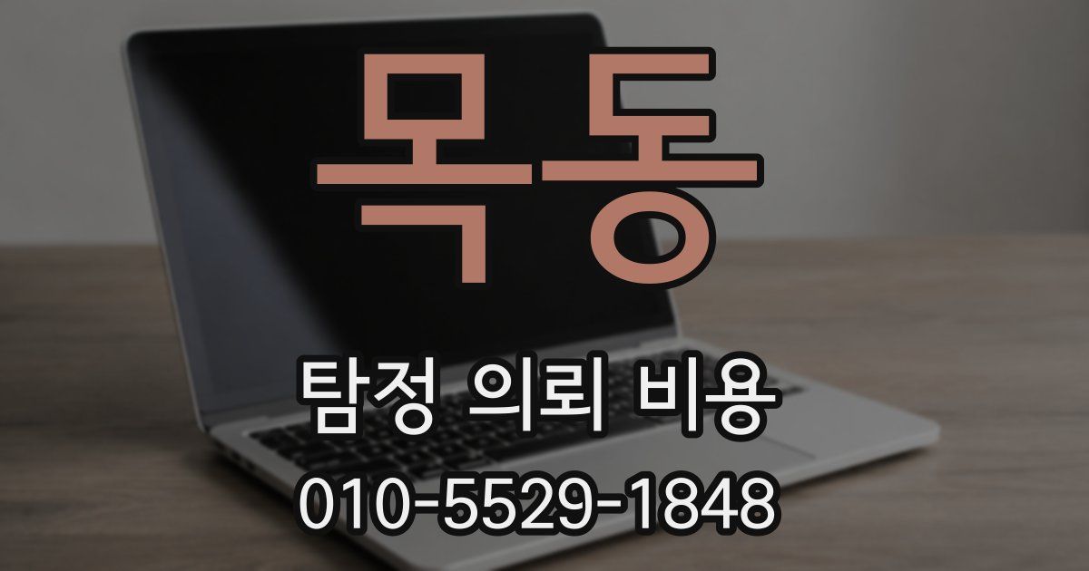 목동 탐정 의뢰 비용