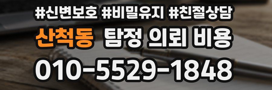 산척동 탐정 의뢰 비용