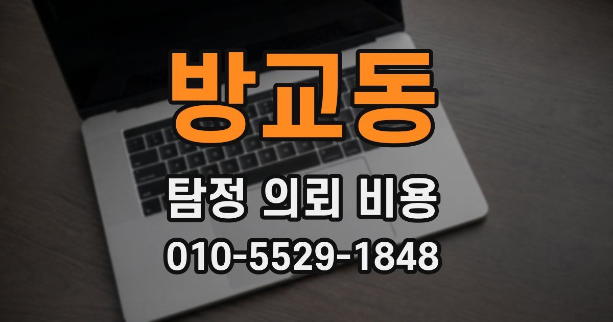 방교동 탐정 의뢰 비용