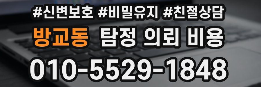 방교동 탐정 의뢰 비용