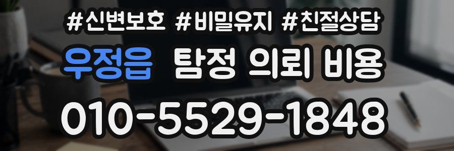 우정읍 탐정 의뢰 비용