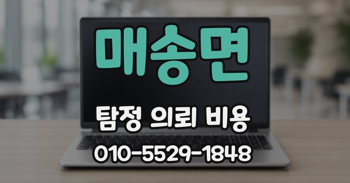 매송면 탐정 의뢰 비용