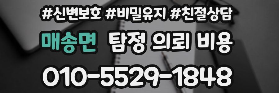 매송면 탐정 의뢰 비용