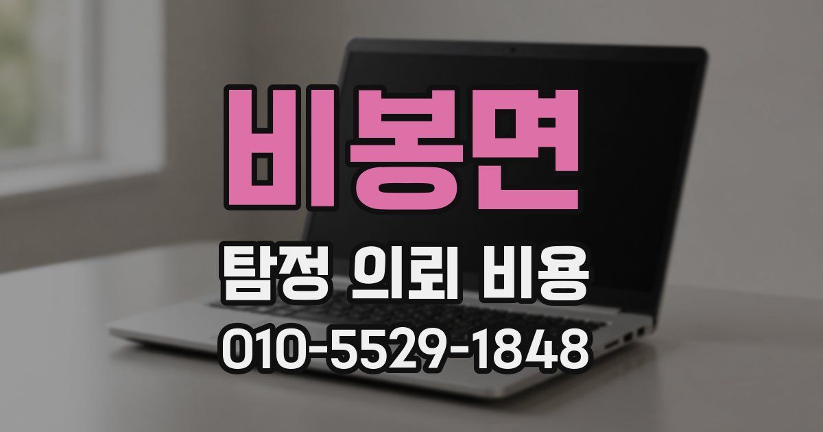 비봉면 탐정 의뢰 비용