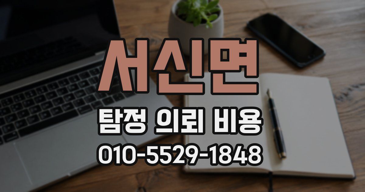 서신면 탐정 의뢰 비용
