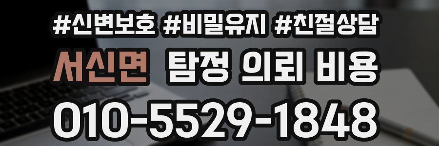 서신면 탐정 의뢰 비용