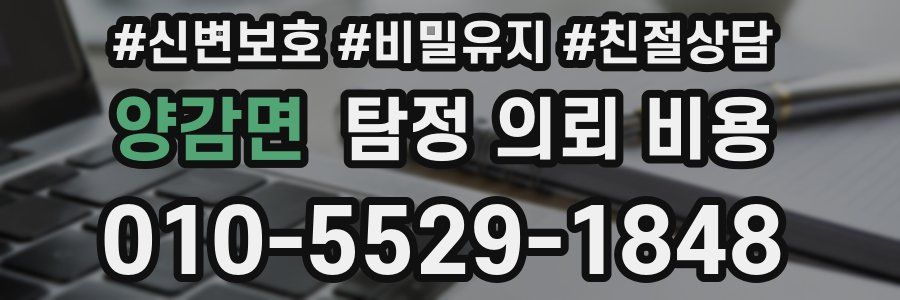 양감면 탐정 의뢰 비용