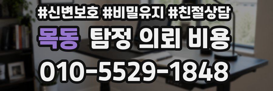 목동 탐정 의뢰 비용