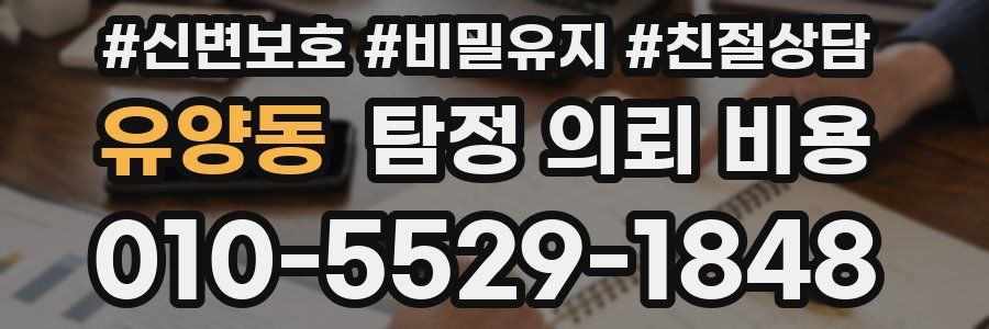 유양동 탐정 의뢰 비용