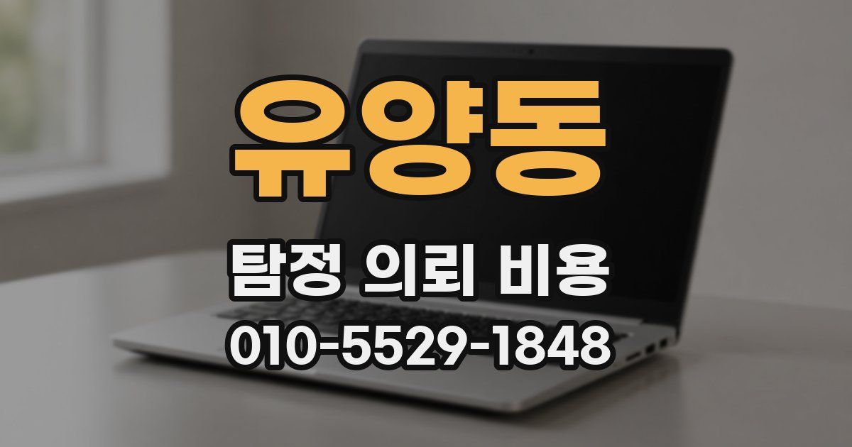 유양동 탐정 의뢰 비용