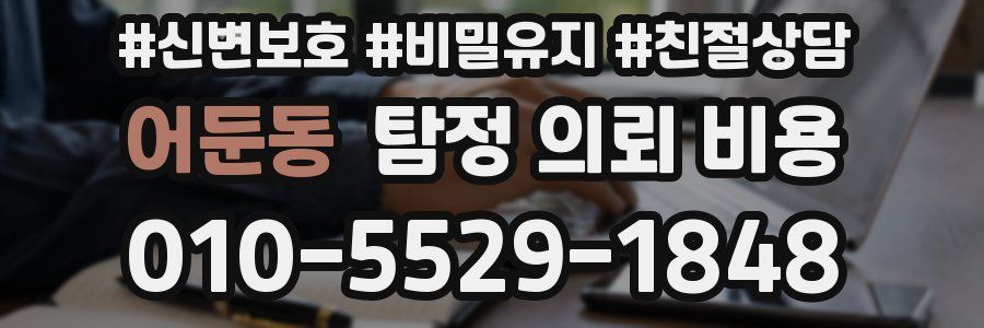 어둔동 탐정 의뢰 비용