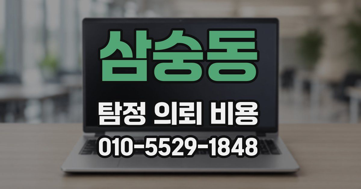 삼숭동 탐정 의뢰 비용