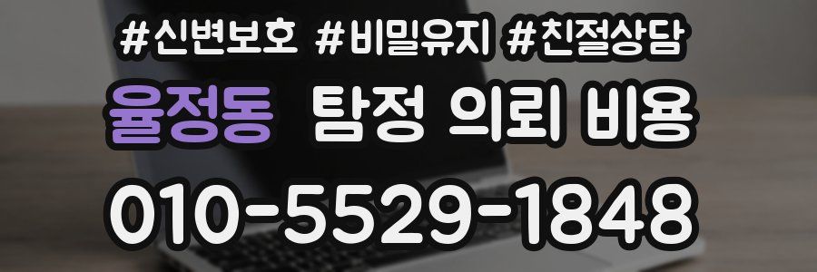 율정동 탐정 의뢰 비용