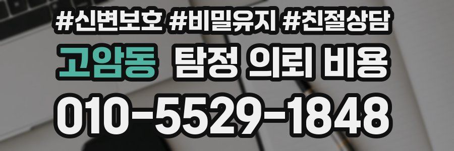 고암동 탐정 의뢰 비용
