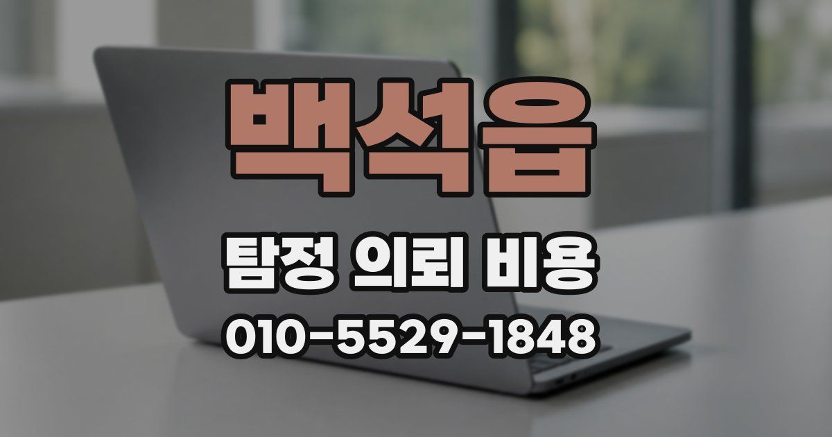 백석읍 탐정 의뢰 비용