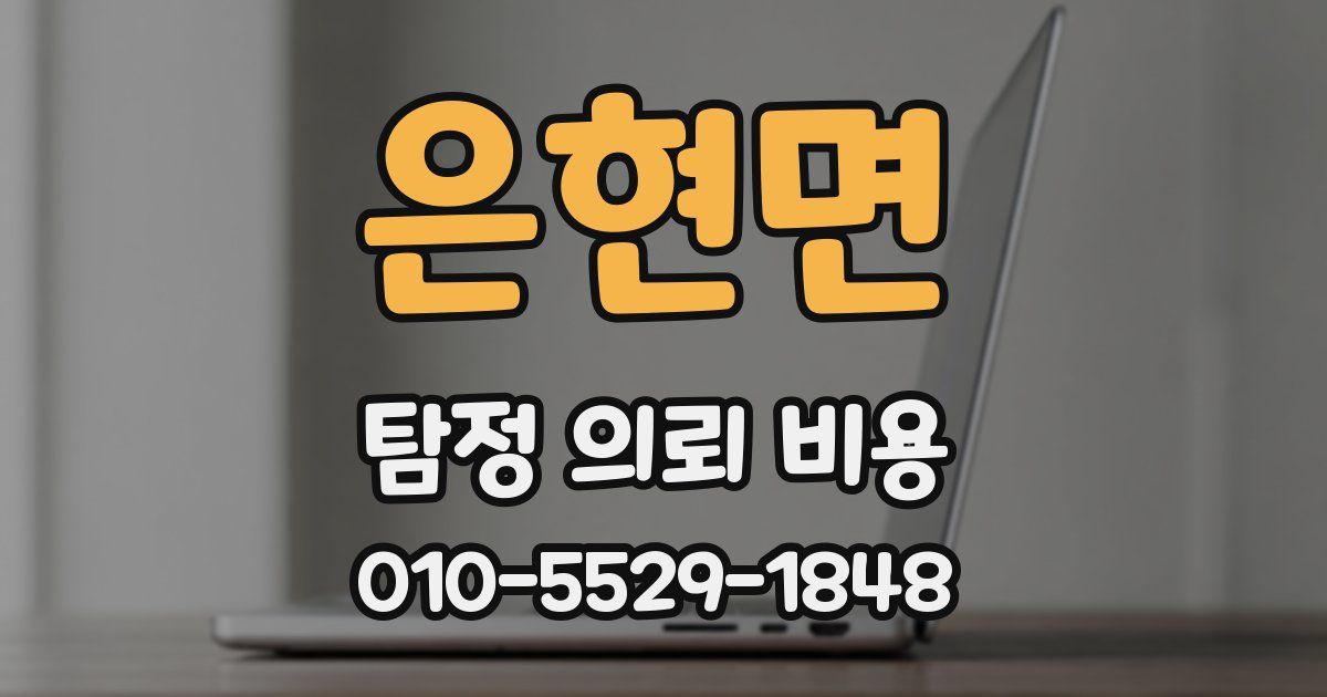 은현면 탐정 의뢰 비용