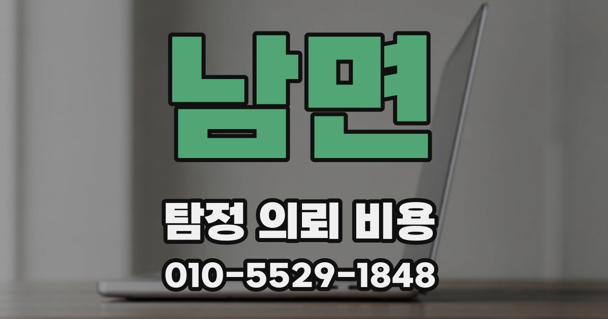 남면 탐정 의뢰 비용