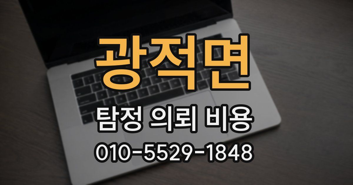 광적면 탐정 의뢰 비용