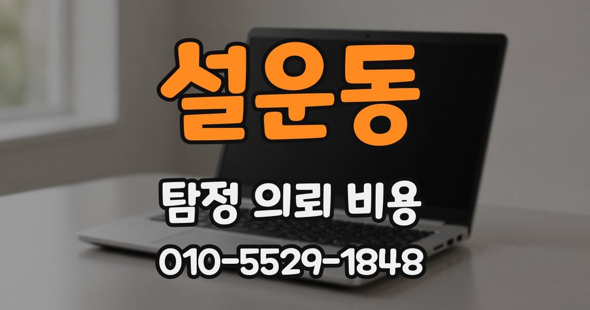 설운동 탐정 의뢰 비용