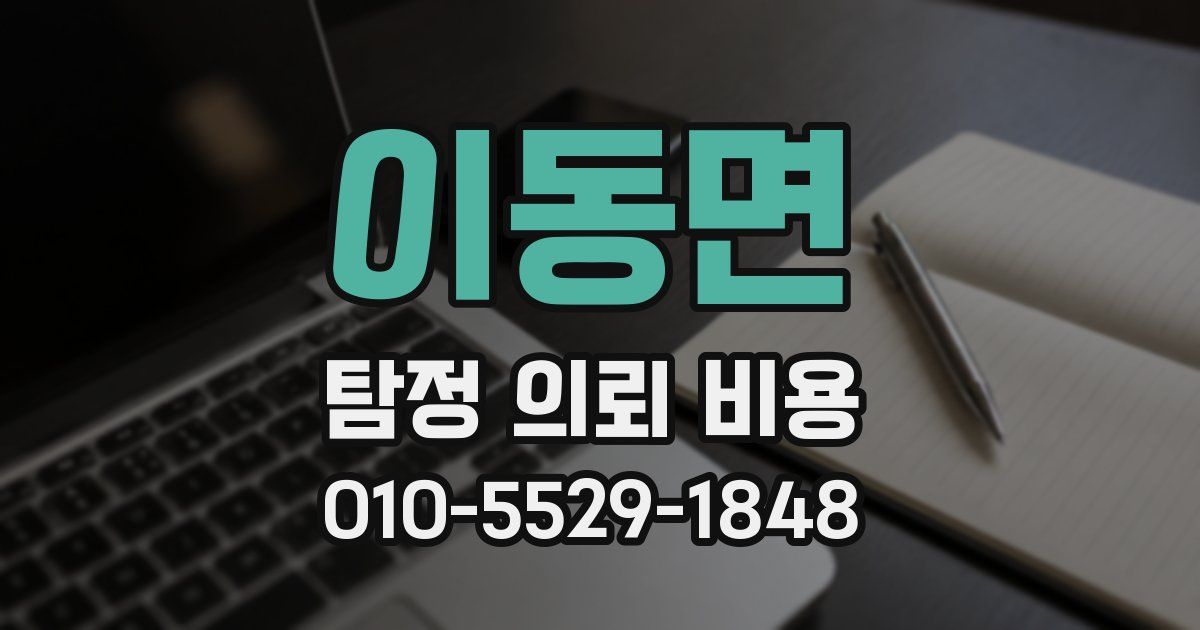 이동면 탐정 의뢰 비용