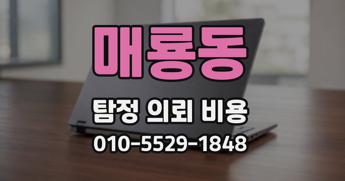 매룡동 탐정 의뢰 비용