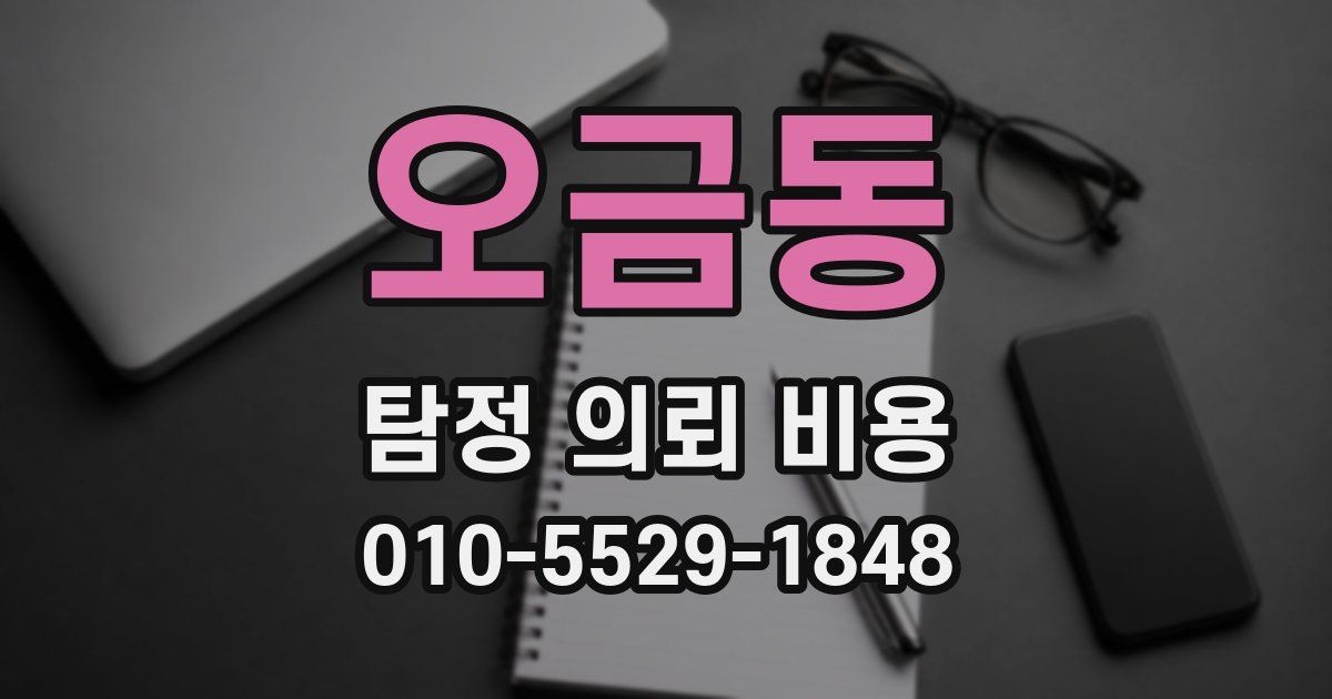 오금동 탐정 의뢰 비용