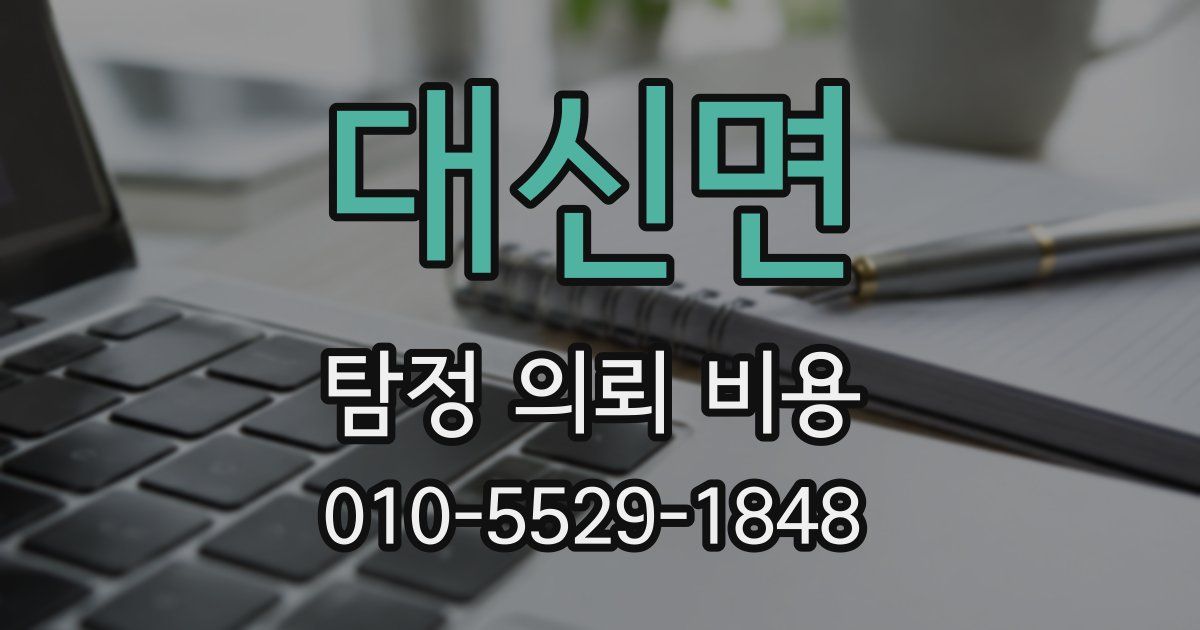 대신면 탐정 의뢰 비용