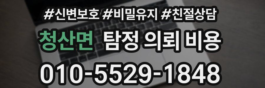 청산면 탐정 의뢰 비용
