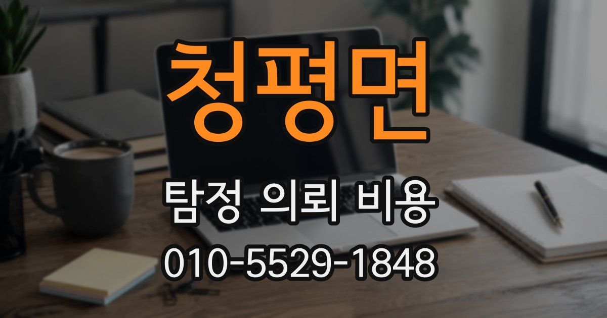 청평면 탐정 의뢰 비용