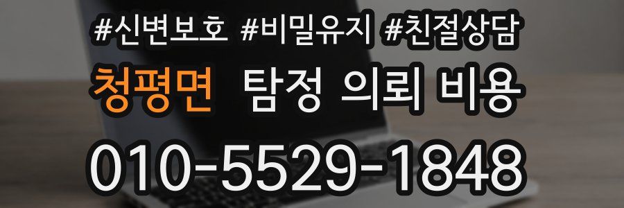 청평면 탐정 의뢰 비용