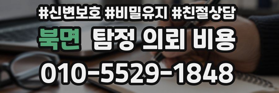 북면 탐정 의뢰 비용
