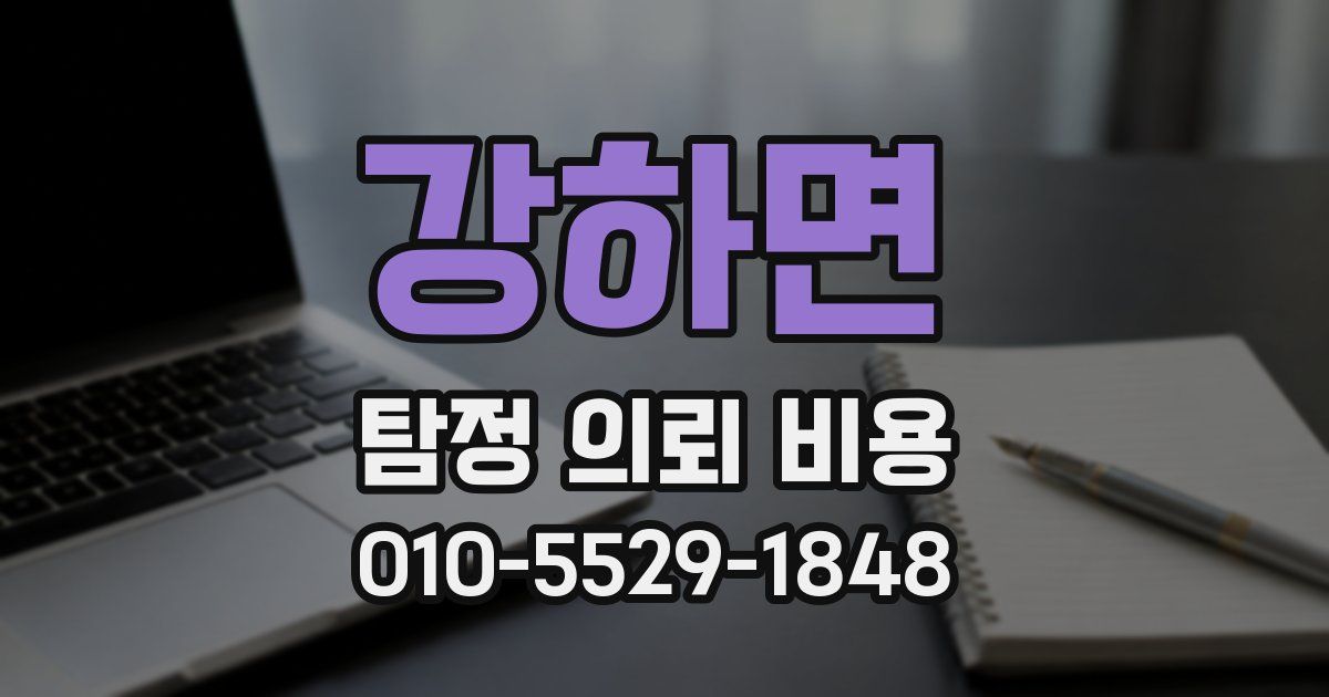 강하면 탐정 의뢰 비용