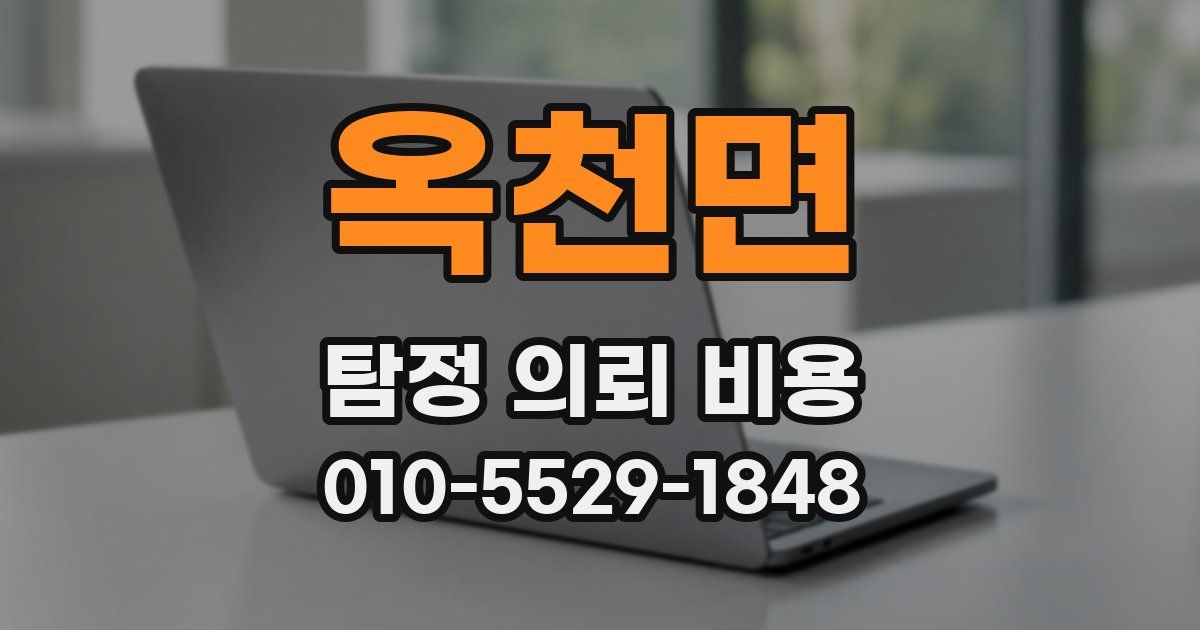 옥천면 탐정 의뢰 비용