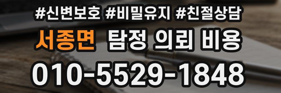 서종면 탐정 의뢰 비용